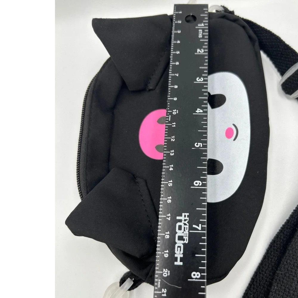 Sanrio Kuromi Black Canvas Crossbody Bag Adjustable Strap Small Purse Anime - Picture 7 of 7